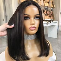 Perruque en dentelle avec dessus en dentelle, cheveux humains vierges européens à 100%, couleur blonde méchée, pour femmes juives