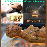 Pop Relax V4 V7 soins de santé chauffage infrarouge Jade rouleau automatique colonne vertébrale Traction masseur électrique thérapie thermique lit de Massage