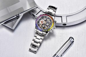 นาฬิกาข้อมือผู้ชาย Pagani Design PD-1653 ระบบจักรกล สแตนเลสสตีล กันน้ำ ดีไซน์เรนโบว์ หรูหรา ระบบออโตเมติก - Product Image 5