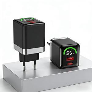 Cargador de pared GaN con pantalla digital LED inteligente de 45W y carga rápida, compatible con iPhone/Samsung con puerto A+C - Product Image 1