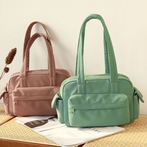 High Quality Nylon Fabric Waterproof Shoulder <b>Bags</b> Pink Cute Tote With Pockets Portable Men Women Travel <b>Bag</b> - Product Image 1