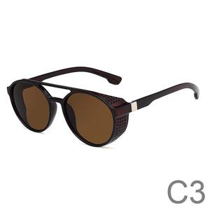 Gafas <span class=keywords><strong>de</strong></span> <span class=keywords><strong>sol</strong></span> redondas para <span class=keywords><strong>mujer</strong></span> <span class=keywords><strong>con</strong></span> <span class=keywords><strong>filtro</strong></span> <span class=keywords><strong>UV</strong></span> 400 Opciones <span class=keywords><strong>de</strong></span> marco <span class=keywords><strong>de</strong></span> PC azul y amarillo - Product Image 4