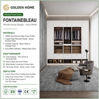 Meubles sur mesure pour toute la maison FONTAINEBLEU |   Cadre de bordure de 10 mm |   Poignée en cuivre bronze |   Noix d'ivoire blanches |   Conception 3D Gratuite pour Sols