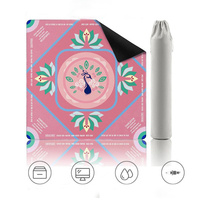 Tapis de table en caoutchouc naturel à motif animalier rose Mahjong américain, antidérapant, réduction du bruit, vente en gros pour le commerce extérieur