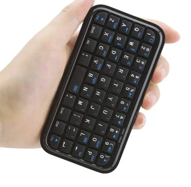 لوحة مفاتيح لاسلكية BT قابلة لإعادة الشحن صغيرة الحجم للسفر صغيرة الحجم محمولة 49 مفتاحًا للكمبيوتر اللوحي الذكي لوحة مفاتيح الهاتف المحمول