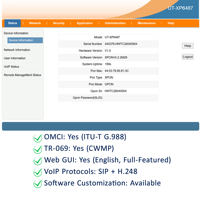 Terminal ONT XPON FTTH de Fábrica XP6487 EG8145V5 V8 F680 4GE Pots VoIP WiFi de Doble Banda ONU Versión en Inglés TR-069 OEM/ODM para ISP