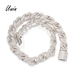<span class=keywords><strong>Cadena</strong></span> <span class=keywords><strong>de</strong></span> eslabones estilo Hip Hop para hombres y mujeres, <span class=keywords><strong>cadena</strong></span> <span class=keywords><strong>de</strong></span> eslabones cubanos, 18K, chapado en Dios Miami, <span class=keywords><strong>cadena</strong></span> Iced Out CZ, joyería <span class=keywords><strong>de</strong></span> rapero - Product Image 1