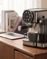 Machine à expresso automatique OEM en gros, cafetière italienne 1350W, machine à expresso 1,2L d'eau, réservoir de lait 1L, directement de l'usine