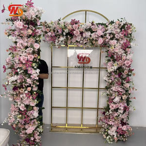 SMOOTH Pink Artificial Flower Fullness Arch Flower Row Arrangement Wedding Flowers Decoration For Backdrops - Product Image 5