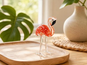 Escultura Grande de Jirafa Ángel Hecha a Mano y Personalizable, Arte Popular Feng Shui, Decoración de Pascua, Miniatura Coleccionable Colgante de Cristal - Product Image 4