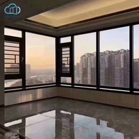 Fenêtre à battants multi-panneaux en aluminium sur mesure avec vitrage de sécurité pour projets de villas et d'appartements à l'étranger