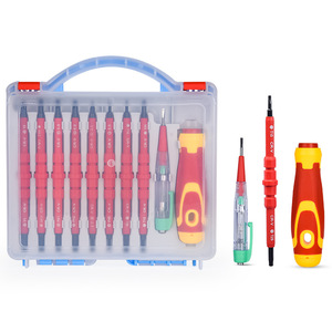 18 In 1 Insulated Screwdriver Set Magnetic Phillips Head Plastic Handle <b>Diy</b> Tool <b>Kit</b> For Electrician Repair - Product Image 5