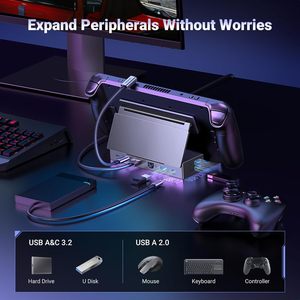 แท่นวางไอน้ำแบบยูกรีน9-in-1 Type C ขาตั้งพับได้สำหรับ2.1 4K 60Hz กิกะบิตอีเธอร์เน็ต tf/sd อะลูมิเนียมอัลลอย - Product Image 4