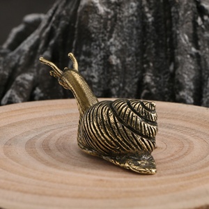 Đồ trang trí ốc cũ bằng đồng thau đồ trang trí ốc ốc bằng đồng chạm khắc nghiên cứu thủ công kim loại - Product Image 6