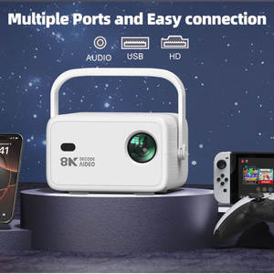 Mini projecteur vidéo intelligent Topleo pour la maison, portable, Android 14, cinéma 4K, home cinéma avec haut-parleur intégré, Wifi, projecteur LED - Product Image 4