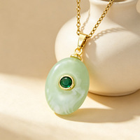 Collier pendentif ovale en forme de goutte d'eau imitation pierre Haomi CE, plaqué or 18 carats, serti de pierres multicolores, bijoux de mode en gros pour femmes