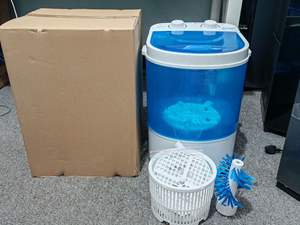 Prise standard américaine de 110 volts, <span class=keywords><strong>machine</strong></span> à <span class=keywords><strong>laver</strong></span> les chaussures de <span class=keywords><strong>petite</strong></span> <span class=keywords><strong>taille</strong></span> bleue et blanche - Product Image 3