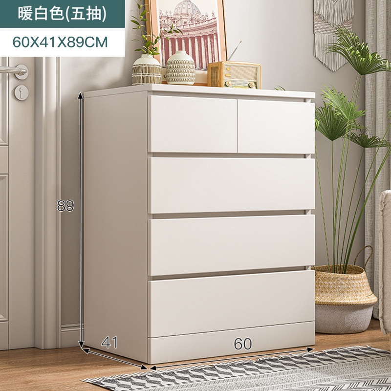 60 cm Blanc Chaud - Quatre Niveaux, Cinq Tiroirs