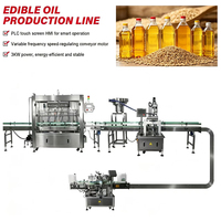 Ligne de traitement d'emballage automatique de haute qualité pour le remplissage, le bouchage et l'étiquetage des barils et bouteilles d'huile alimentaire, haute sécurité