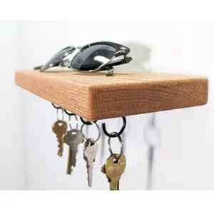Trang chủ trang trí chủ Key Hanger đứng bằng gỗ treo Key holder với tường kệ cho tường