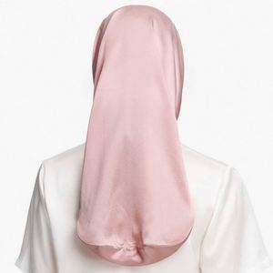Bonnet de nuit long en satin double couche, style créateur, sensation soie, pour femme, avec logo personnalisé, vente en gros - Product Image 2