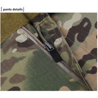 ESDY Combinaison Tactique Unisexe Camouflage de Chasse avec Coudières et Genouillères Anti-Statique Imperméable Respirante Polyester/Coton