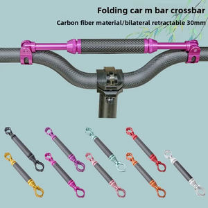 Manillar Plegable de Aleación de Aluminio y Fibra de Carbono con Barra Transversal, Soporte para Teléfono, Varilla Telescópica para Brompton 412, Manillar Swallow - Product Image 2