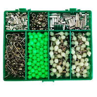 Kit de pêche Lumineux Gourd : Accessoires en boîte, 40 ensembles de montages de pêche haut et bas, accessoires de pêche