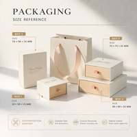 Boîte de rangement pour bijoux blanche en stock avec insert en éponge pour bagues, boucles d'oreilles, colliers, boîte de rangement pour accessoires, emballage en gros