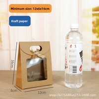 Vente en gros grand emballage transparent pour fenêtre avec nœud papillon grand sac cadeau pochette à bougie avec autocollant adhésif