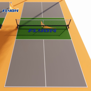 Weatherproof Anti-UV Outdoor Pickleball <b>Flooring</b> <b>Interlocking</b> Sports <b>Tiles</b> with Fast Drainage System for All-weather Use - Product Image 1
