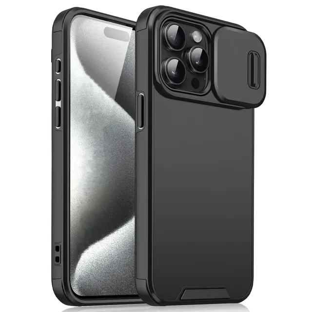 Luxury Shockproof TPU+PC Phone Case for 16/15 Pro Max/14/13/12/11 with Anti-Fingerprint & Magnetic Features 5G Compatible