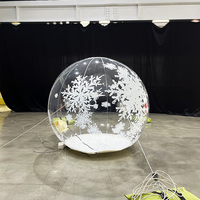Boule de neige gonflable publicitaire transparente pour extérieur, décoration de Noël gonflable, durable et de qualité commerciale