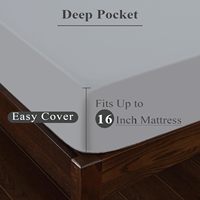 Drap-housse en coton égyptien Drap-housse en coton blanc Draps de lit Queen Size Coton ajusté