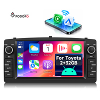 Radio Mobil Android Podofo 7" 2+32GB untuk Toyota Corolla E120/E130/BYD F3 Wireless Carplay & Android Auto GPS WIFI Pemasok Grosir