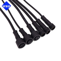 Conector Impermeable IP67 Personalizado de 2, 3 y 4 Pines, Ensamblaje de Cable Macho-Hembra con Bloqueo de Tornillo para Aviación, para Sensor Industrial PLC