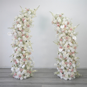 Arco de Rosas Artificiales de Seda de Color Personalizable para Bodas y Eventos Navideños - Fondo Floral Realista Impermeable - Product Image 1