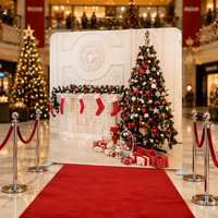 Cadre d'affichage pour salon professionnel avec toile de fond en tissu tendu personnalisée sur le thème de Noël et de l'hiver pour la décoration intérieure des magasins de détail
