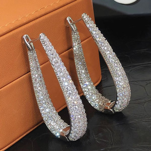 Teardrop <b>Ear</b> <b>Cuff</b> for Women Sparkling Pave Style Fashion <b>Ear</b> Jewelry Daily Wear - Product Image 1