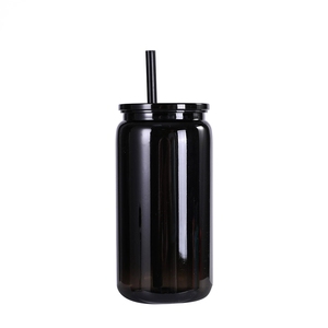 16OZ <strong>Plastic</strong> <strong>Mason</strong> <strong>Jar</strong> Heat Sublimation <strong>Plastic</strong> Mug With Straw <strong>Tumbler</strong> - Product Image 4