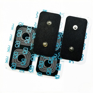 <span class=keywords><strong>Patch</strong></span> musculaire adhésif noir non tissé 5x10cm avec deux boucles métalliques pour électrodes de physiothérapie <span class=keywords><strong>Compex</strong></span> et unités de massage - Product Image 6