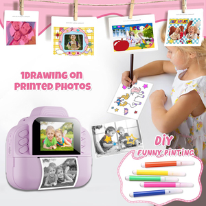 Fotocamera Istantanea per Bambini con Carta Termica, Fotocamera Digitale Tascabile per Bambini con Funzione Video e Stampante - Product Image 1
