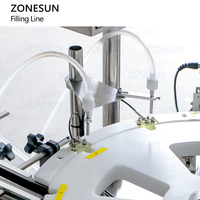 Ligne de machines de remplissage, de bouchage et d'étiquetage automatiques ZONESUN ZS-AFCL6 pour flacons à bille en verre d'huile parfumée, de déodorant et de liquides cosmétiques