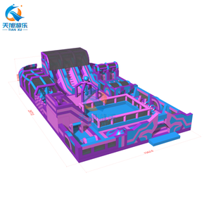 Nhà Máy bơm hơi khổng lồ người lớn công viên chủ đề <span class=keywords><strong>funbox</strong></span> với trượt lớn nhảy lâu đài khóa học trở ngại cho sân chơi giải trí ngoài trời - Product Image 5