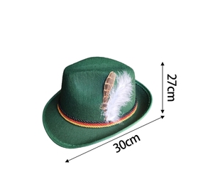 Madeshine Fedora Top Jazz Cap cos Halloween Đảng Ủng Hộ Thụy Sĩ Đức Oktoberfest Bavaria Dress up Cao Đảng Mũ - Product Image 2