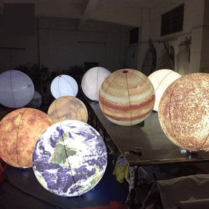 <span class=keywords><strong>Ballon</strong></span> gonflable de forme de lune de planètes des prix bon marché pour la publicité, ballons gonflables de globe avec la LED - Product Image 4