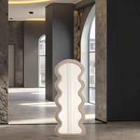 2025 moderne personnalisé pleine longueur mur miroir de sol haute définition tissu doux décoratif pour tendance salon moderne