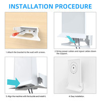 Kit de Support Mural pour Routeur WiFi Mesh Mini Starlink V2 Comprenant un Range-Câbles Ethernet et un Adaptateur