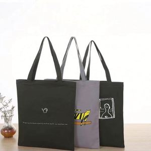 Custom Logo <b>Printed</b> Recyclable Plain Cotton Canvas Shopping Tote Bag - Product Image 1