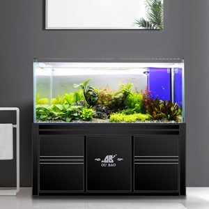 Industriële Stijl Aquascape <span class=keywords><strong>Aquarium</strong></span> Kant Overloop Sump Filter Tank Onderhoudsarme Rivierstroom Ecosysteem Vissen - Product Image 2